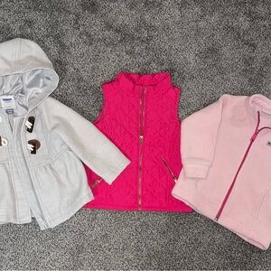 Pink Quilted Vest and Jackets Set